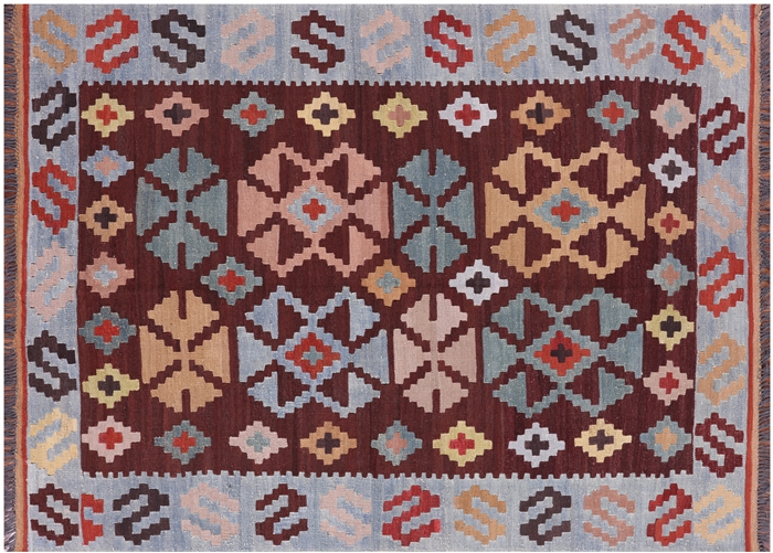 Flat Weave Kilim Wool on Wool Rug