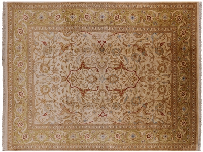 Ivory Handmade Peshawar Wool Rug 9' 3" X 12' 0" - P2548