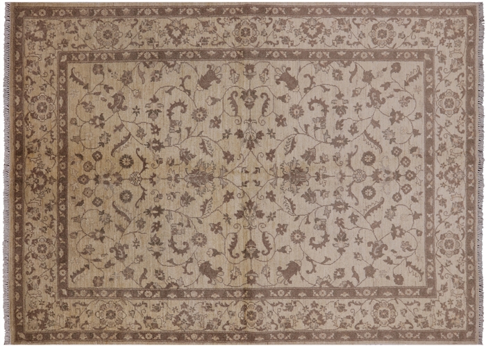 Hand-Knotted Peshawar Wool Rug