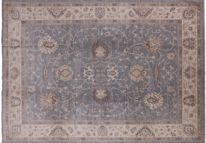 Hand Knotted Turkish Oushak Rug