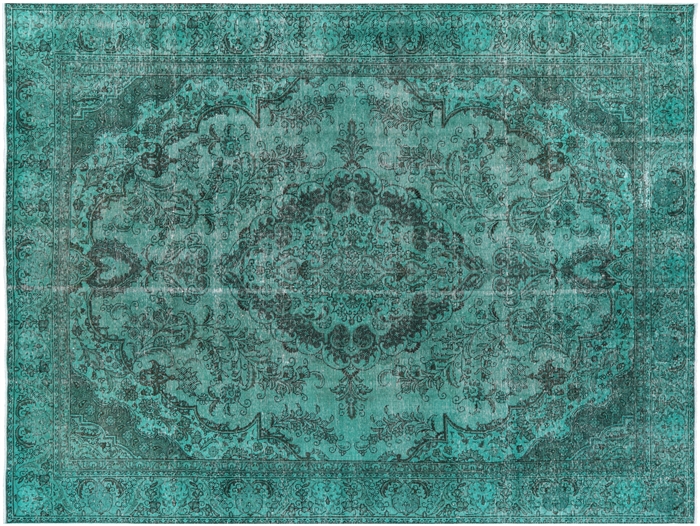 Persian Tabriz Overdyed Hand Knotted Area Rug