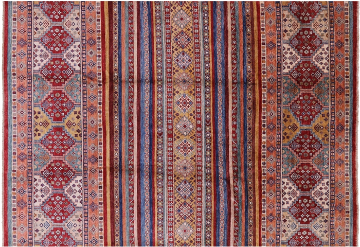 Super Kazak Khorjin Handmade Wool Rug