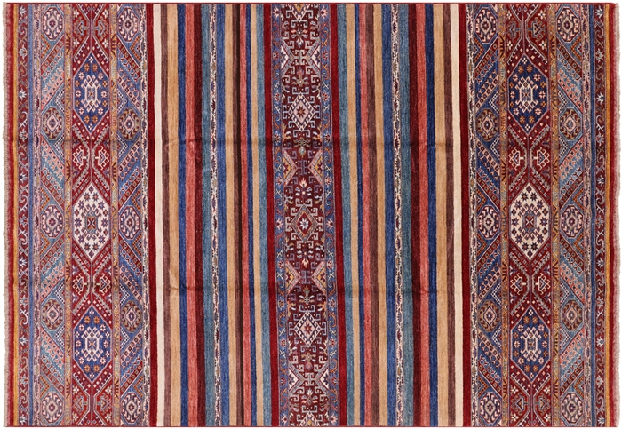 Handmade Super Kazak Khorjin Wool Rug