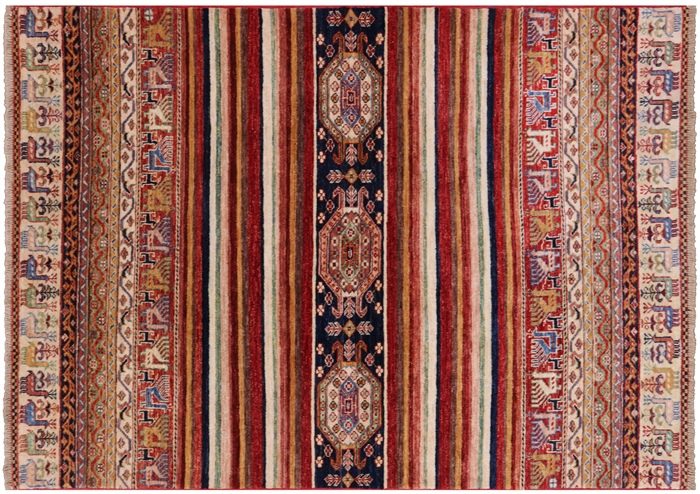 Hand Knotted Tribal Gabbeh Wool Rug