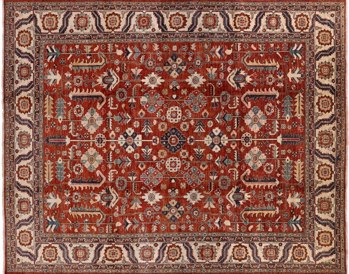 Hand Knotted Fine Serapi Wool Rug