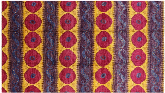 Ikat Hand Knotted Wool Rug