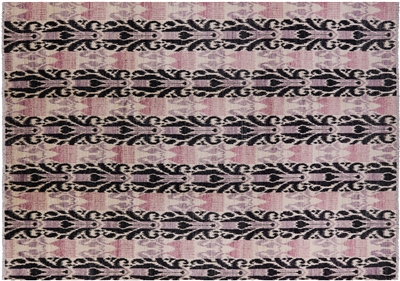 Ikat Hand-Knotted Area Rug