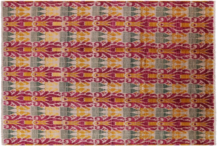 Ikat Hand Knotted Rug