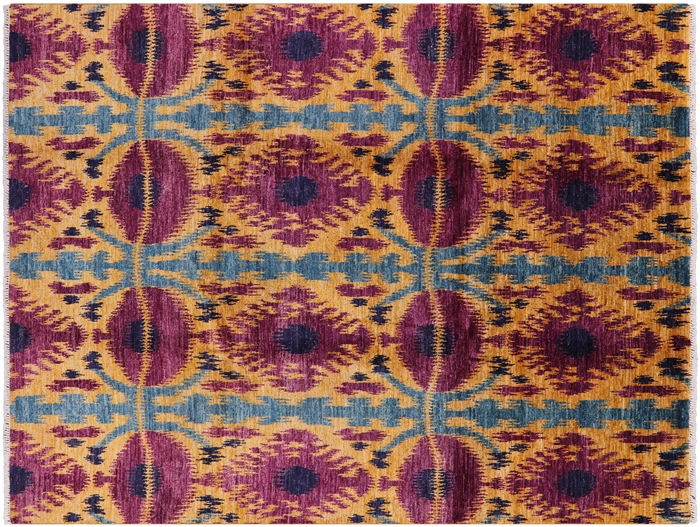 Ikat Hand Knotted Area Rug