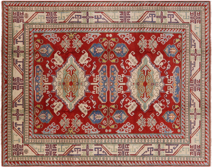 Hand Knotted Kazak Wool Rug