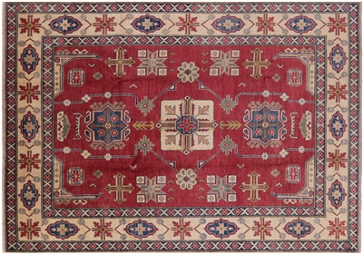 Clearance 7' 7" X 10' 10" Kazak Hand-Knotted Wool Area Rug - P5858