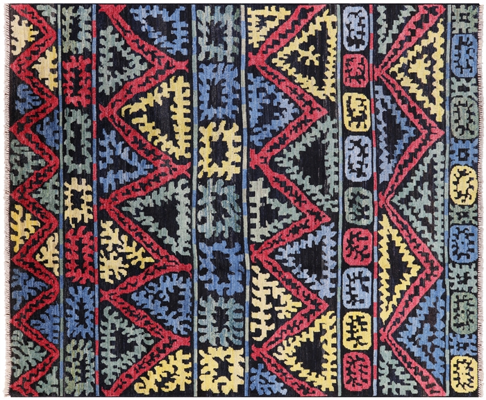 Handmade Moroccan South Western Navajo Design Rug