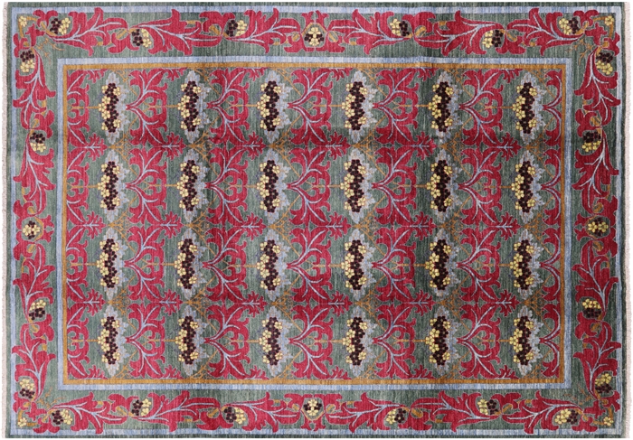 Hand Knotted William Morris Wool Rug