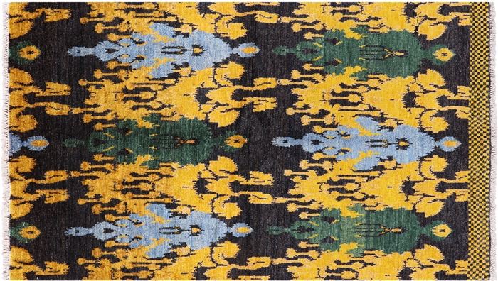 Hand Knotted Ikat Rug