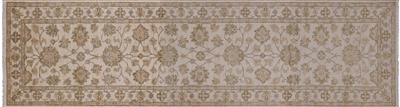 Hand Knotted Turkish Oushak Runner Rug