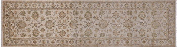 Hand Knotted Turkish Oushak Runner Rug