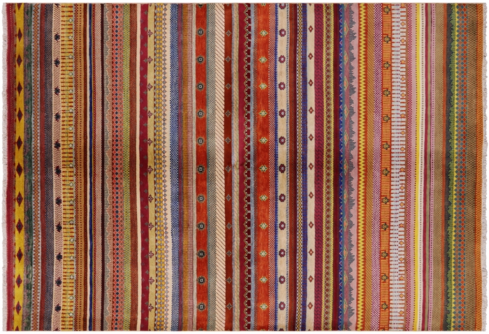 Hand Knotted Loribaft Gabbeh Rug