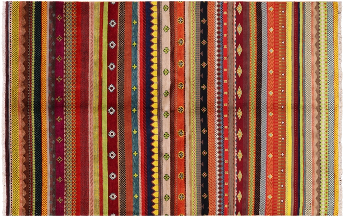 Handmade Gabbeh Loribaft Wool Rug