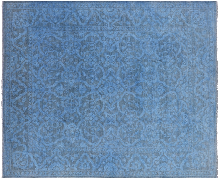 Overdyed Full Pile Hand Knotted Rug