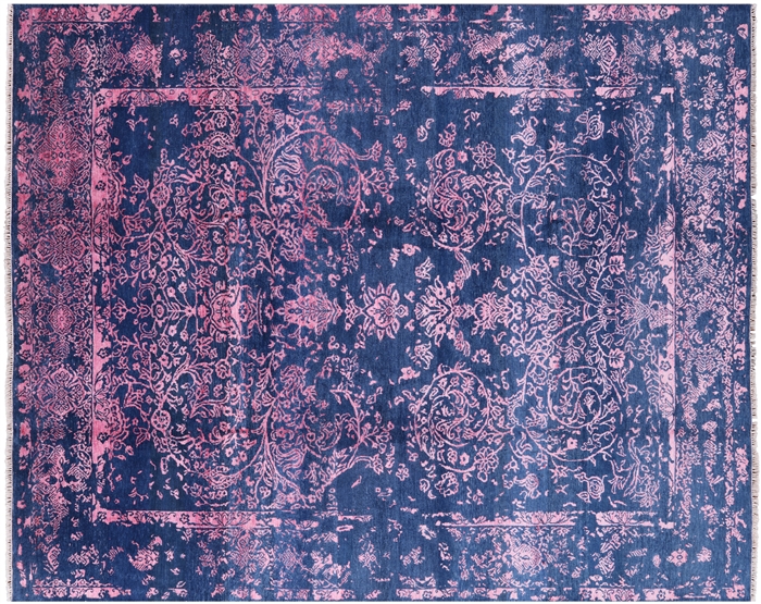 Persian Wool & Silk Hand Knotted Rug