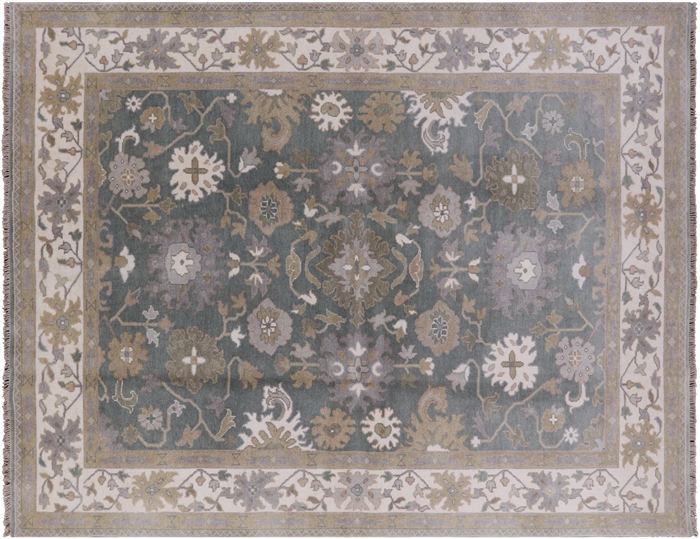 Hand Knotted Oushak Wool Rug