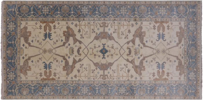 Handmade Turkish Oushak Wool Rug