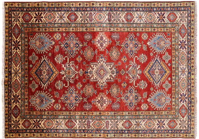 Super Kazak Hand Knotted Area Rug