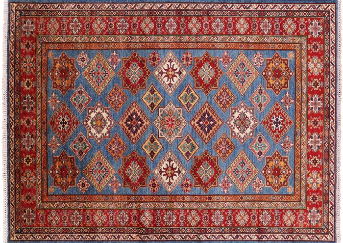 Hand Knotted Wool Super Kazak Area Rug