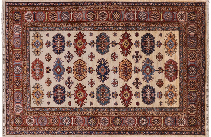 Super Kazak Hand Knotted Area Rug