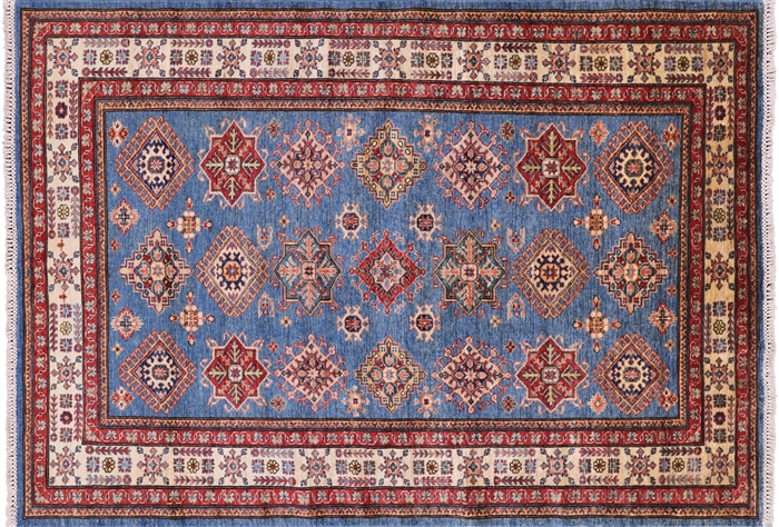 Super Kazak Hand Knotted Wool Area Rug