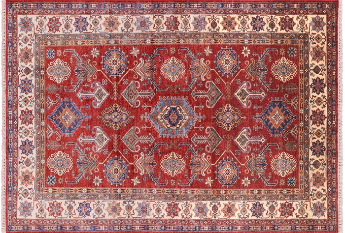 Super Kazak Wool Area Rug