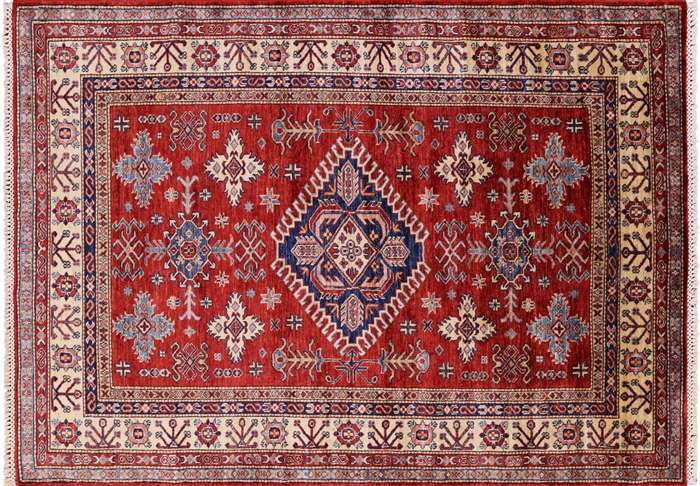 Super Kazak Hand Knotted Area Rug