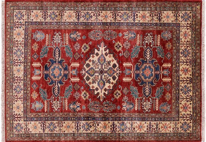 Super Kazak Hand Knotted Wool Area Rug