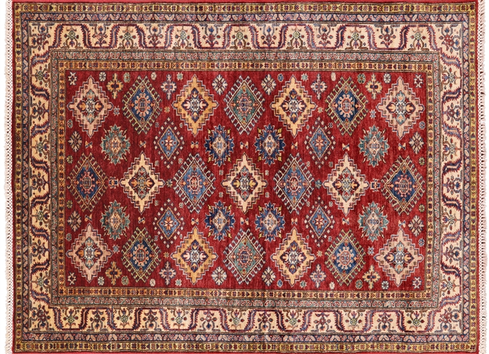 Super Kazak Handmade Wool Rug