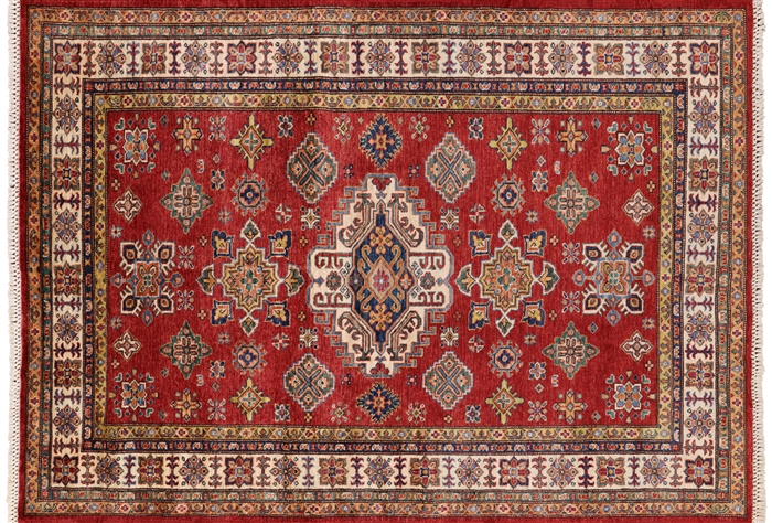 Super Kazak Hand Knotted Area Rug