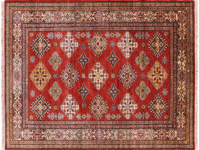 Super Kazak Hand Knotted Area Rug