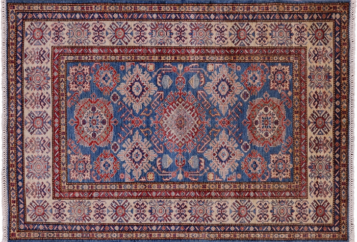 Super Kazak Hand Knotted Wool Area Rug