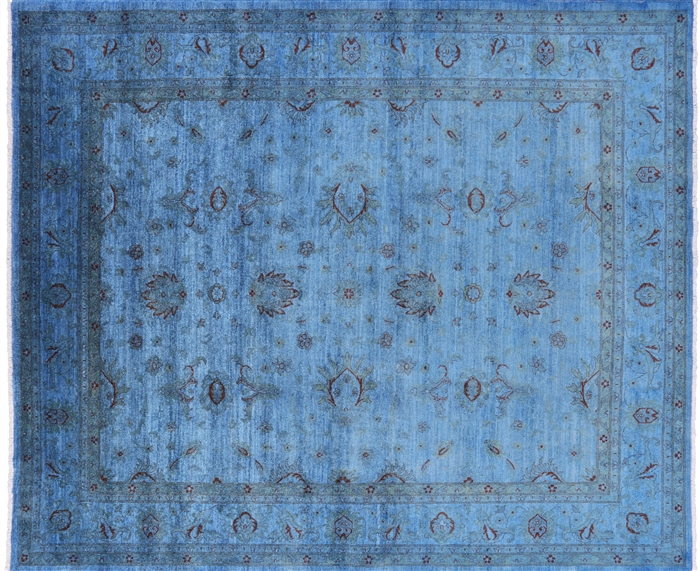 Full Pile Persian Overdyed Handmade Wool Area Rug