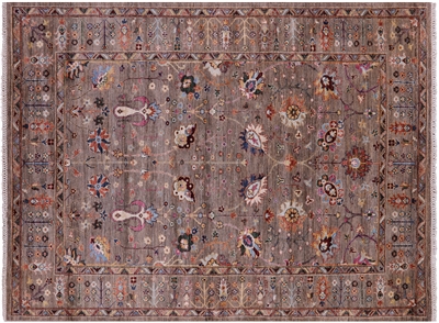 Persian Tabriz Hand-Knotted Wool Rug