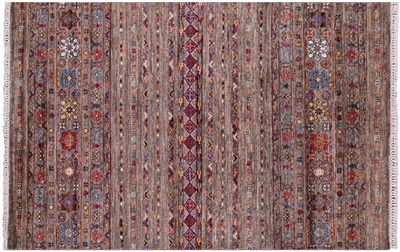 Super Kazak Khorjin Hand-Knotted Rug