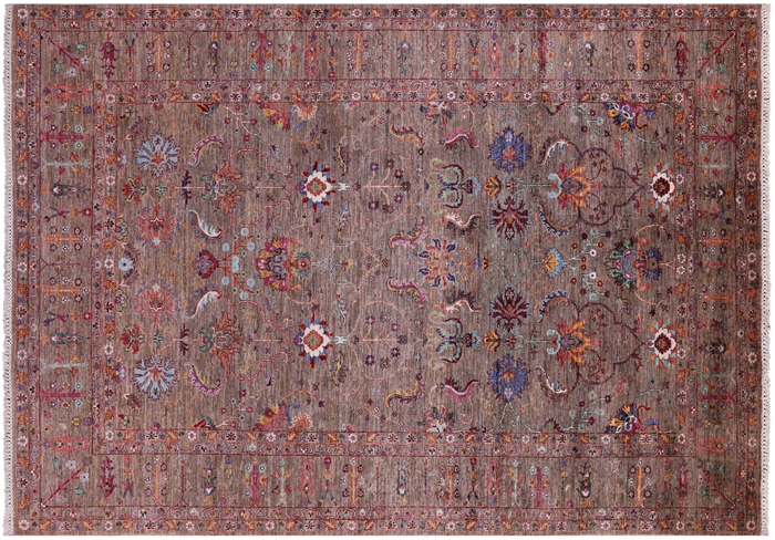 Hand-Knotted Persian Tabriz Wool Rug