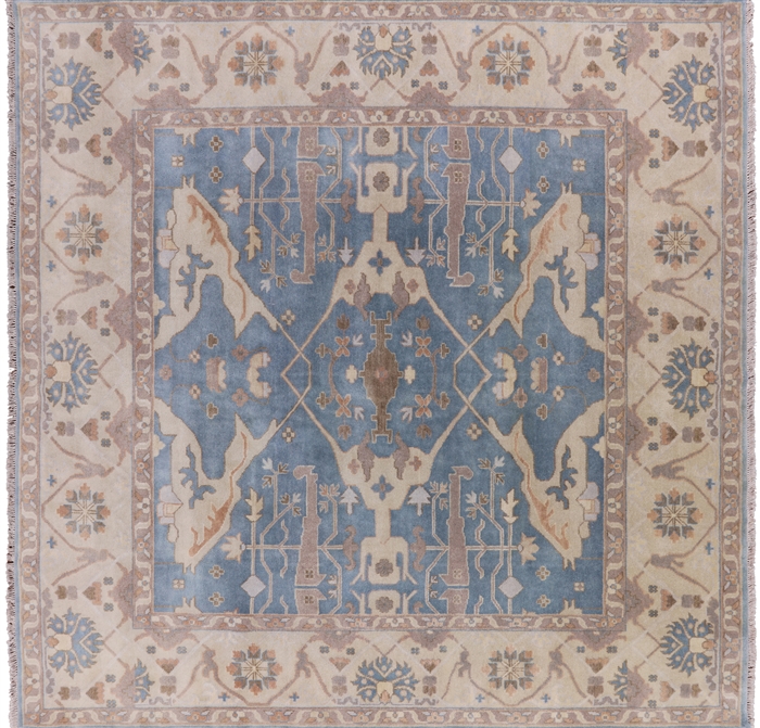 Square Hand Knotted Oushak Area Rug