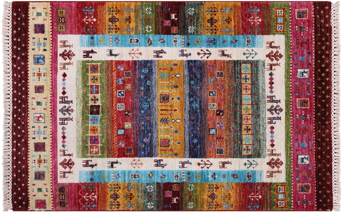 Persian Gabbeh Tribal Handmade Wool Rug