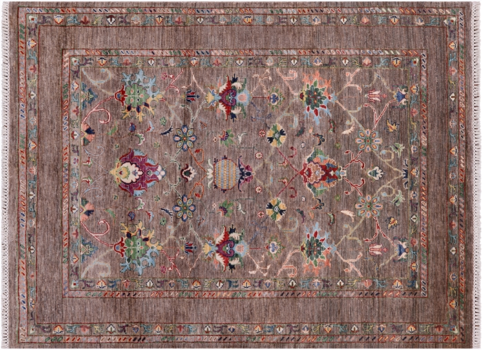 Hand Knotted Persian Tabriz Wool Rug