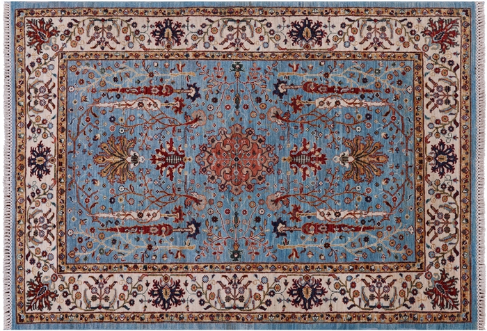 Hand-Knotted Persian Tabriz Wool Rug