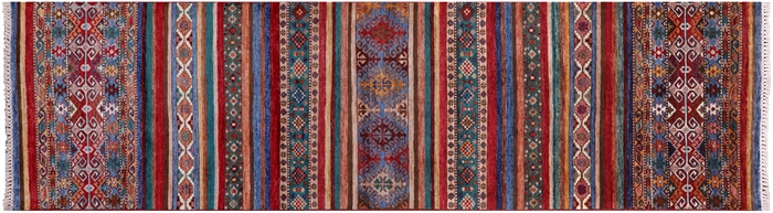 Khorjin Super Kazak Handmade Wool Runner Rug