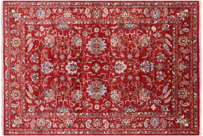 Hand-Knotted Persian Tabriz Wool Rug