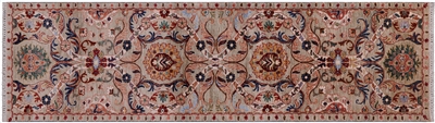 Runner Hand Knotted Persian Tabriz Wool Rug