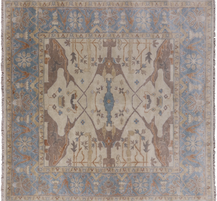 Square Oushak Hand Knotted Area Rug