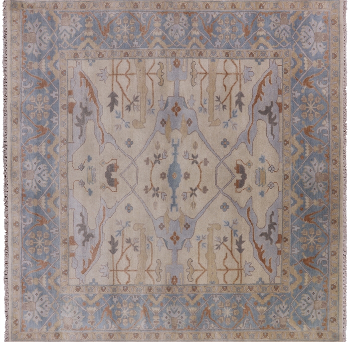 Square Oushak Hand Knotted Rug